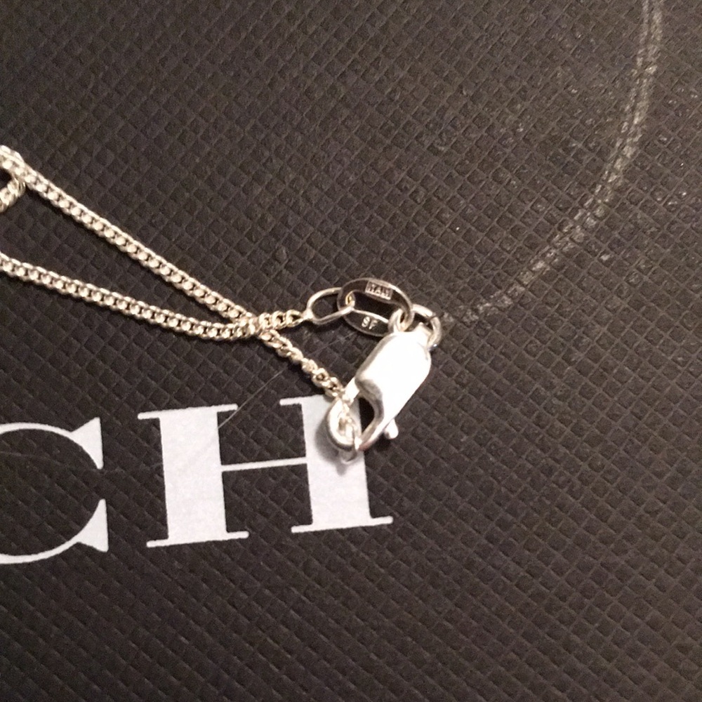 🤗- RHTF Vintage Signature Coach Open Circle Silver 925 Necklace - Picture 4 of 7